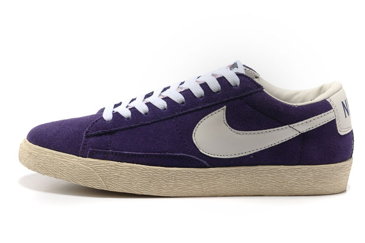 Chaussure basket femme nike blazer violet low à petit prix discount